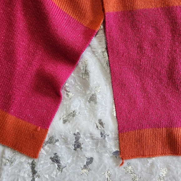 Lane Bryant Women's(OS) Orange and Shimmer Pink Scarf - Picture 6 of 7